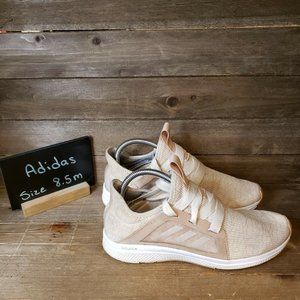 Womens Adidas Bounce Edge Lux Beige Pink Athletic Shoes Sneakers Size 8.5 M GUC